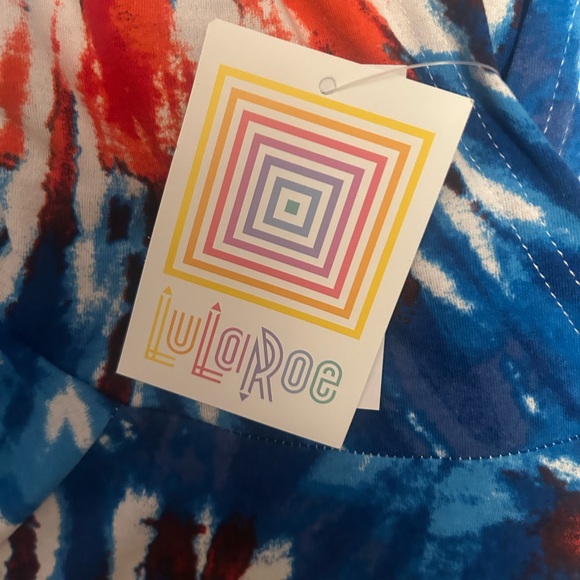 - LularoeTie-Dye Hoodie in Red, White, and Blue - Picture 6 of 11